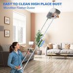 Dusters for Cleaning,Feather Duster with Extension Pole,Ceiling Fan Cleaner Duster,Long Duster Extended Handle,Blind Cleaner Dusting - Image 5