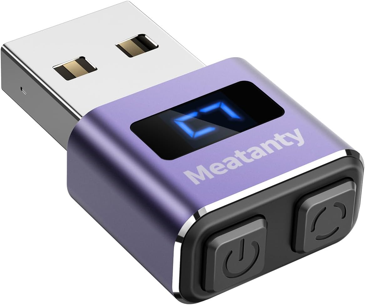 Meatanty Metal Tiny Mouse Jiggler, USB Mouse Mover Undetectable, Automatic Shaker with Separate Mode and ON/Off Buttons, Mouse Moving Device LED Screen, Wiggler Giggler Keep Computer/PC/Laptop Awake - Image 9