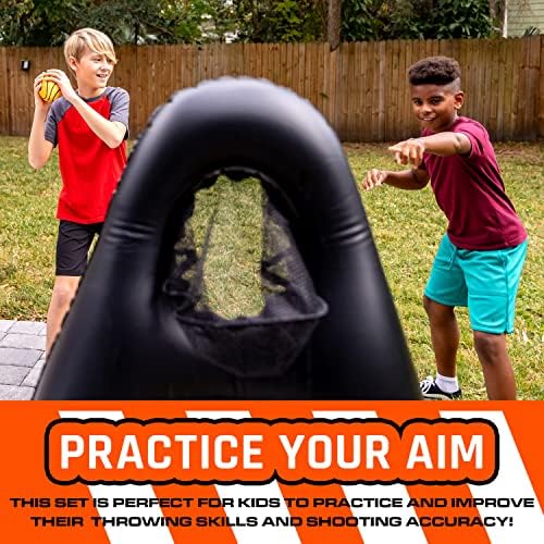 Nerf inflatable target set base assembly showcasing water stability chamber.