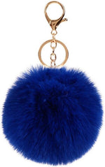 Pom Pom Keychains Colorful Faux Rabbit Fur Ball Keychain Cute Pom Pom Keychain Accessories Car Bag Charm - Image 12