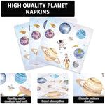 Aslermure 9 inch dinner plates with space theme graphics