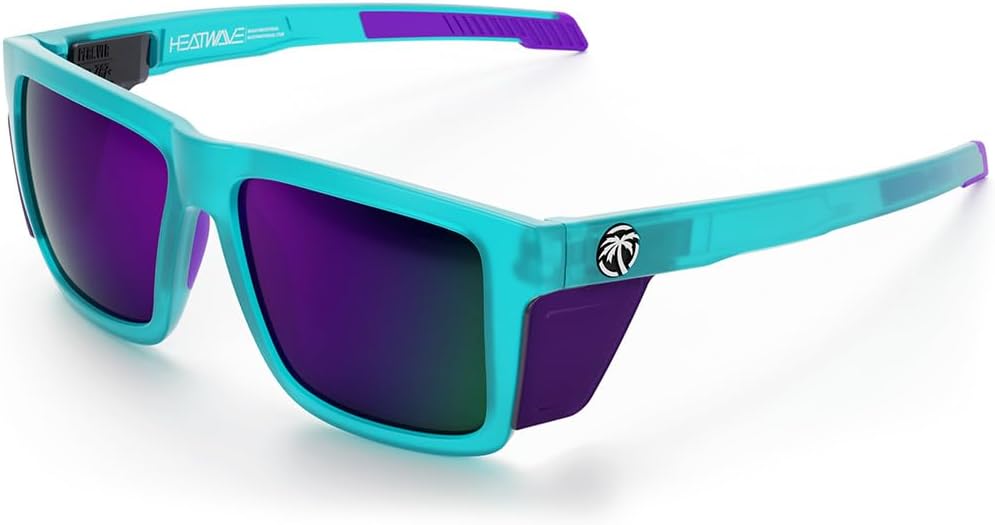 Heat Wave Visual Performance XL Vise Z87 Sunglasses front view showing translucent antifreeze frame and ultra violet lenses