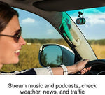 Compact circular Garmin car GPS tracker with blue LED ring display