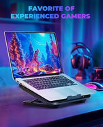 Havit laptop cooling stand showing detailed close up of the built in phone holder
