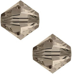 Adabele smoked quartz bicone crystal beads front view