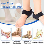 MIAYOHO heel sleeves being worn on a foot to demonstrate the secure anti slip fit.
