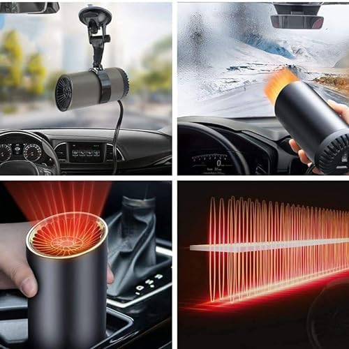 WASAIQI portable heater unit illustrating the rotational base for multi-angle airflow adjustment.