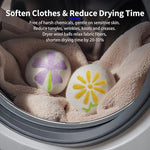 Six pack reusable laundry balls for reducing garment wrinkles inside a washing machine drum