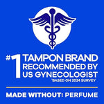 Close up of Tampax FormFit technology for comfortable expansion