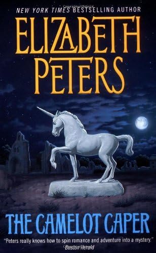 Elizabeth Peters The Camelot Caper front view paperback cover featuring the romantic suspense mystery title.