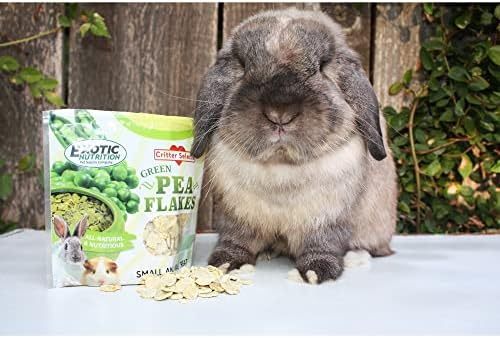 Exotic Nutrition critter select green pea flakes back label with guaranteed analysis