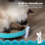 Close up view of the dense recycled corrugated cardboard texture on the Catstages pet perch.