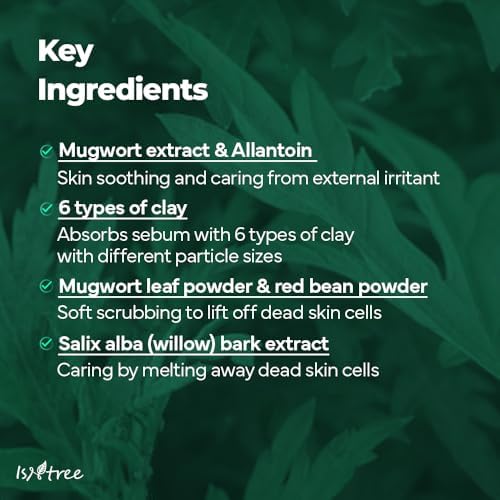 Isntree Mugwort Calming Clay Mask protective inner seal on the 100ml packaging