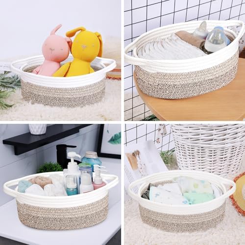 ABenkle woven storage cube showing close up texture of soft cotton material