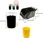 WallPeg storage bins showing 4 peg prongs mechanism