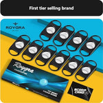 roygra Cigar Cutter Set (10 Pack), Enlarged 65 Ring Fit Almost Cigars, Guillotine Double Blade, Cigar Accessories for Men, Plastic Smoking Accessories Tool, Portable Sharp Clean Cut - Black - Image 7