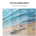 K&F Concept drone filter kit components in carrying case