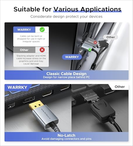 Compact latch-free style connectivity solution demonstrating portable design for laptop and desktop use.