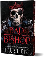 Close up of Bad Bishop book with sprayed edges