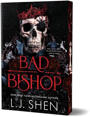 Close up of Bad Bishop book with sprayed edges