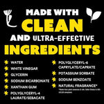 Molly's Suds Ocean Mist liquid softener showing dosage instructions and ingredients.