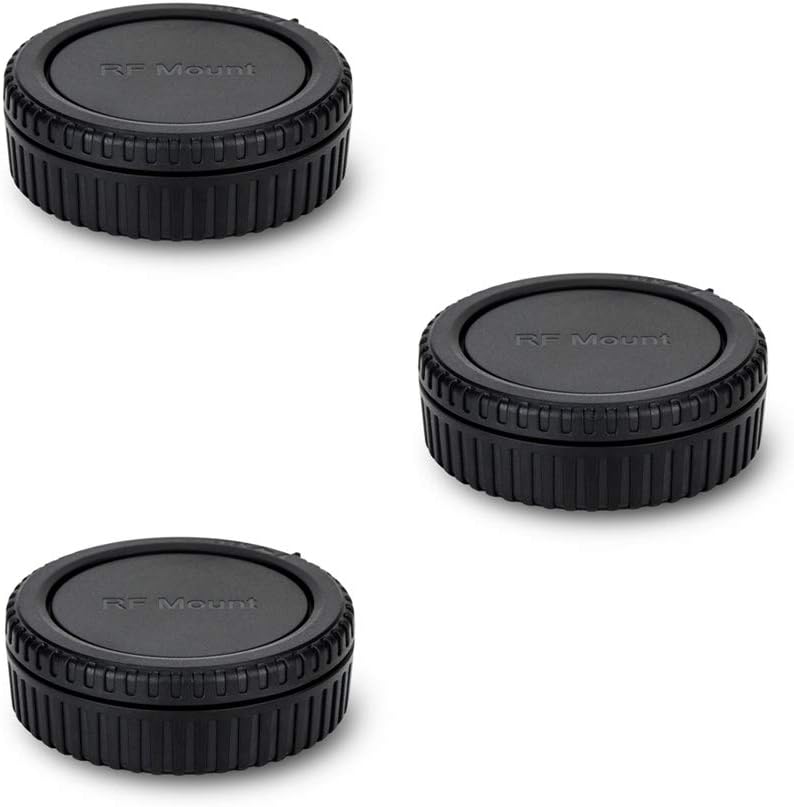 JJC Canon RF mount body cap and rear lens cap front view premium camera protection accessory