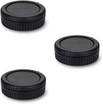JJC Canon RF mount body cap and rear lens cap front view premium camera protection accessory