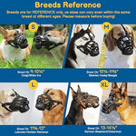 Close up of Barkless basket muzzle secure buckle design