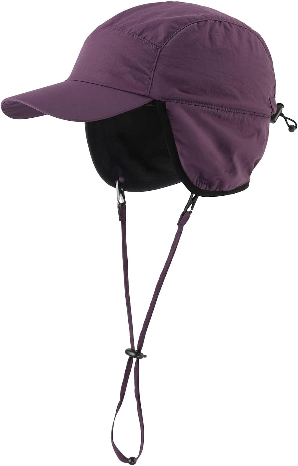 Home Prefer Waterproof Men's Winter Hats with Visor Warm Fleece Lined Baseball Cap Earflaps Trooper Trapper Hat for Men - Image 11