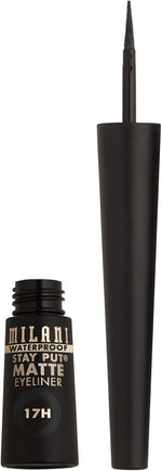 Milani matte black liquid eyeliner felt tip applicator detail