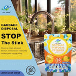 Lemon scented sink deodorizer pods packaging detail