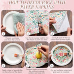 Assortment of floral and toile paper napkins for crafts