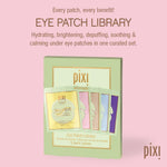 Pixi DetoxifEYE and BeautifEYE single use eye patches displayed flat on a clean surface.