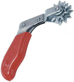 HI-TECH buffing pad cleaning tool front view showing the red handle and metal spur wheel for car detailing.