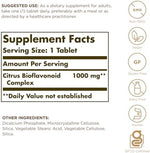 Solgar Citrus Bioflavonoid Complex supplement facts panel and nutritional profile