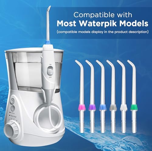 Six pack of color coded classic jet tips for dental hygiene