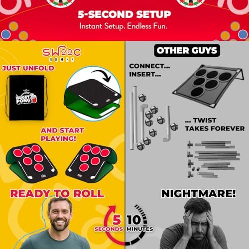 Portable golf game set inside the carrying backpack