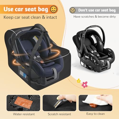Yorepek car seat cover side pocket storage feature