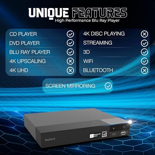 Back panel view of Sony network media player highlighting the HDMI output, coaxial digital out, and power connection ports.