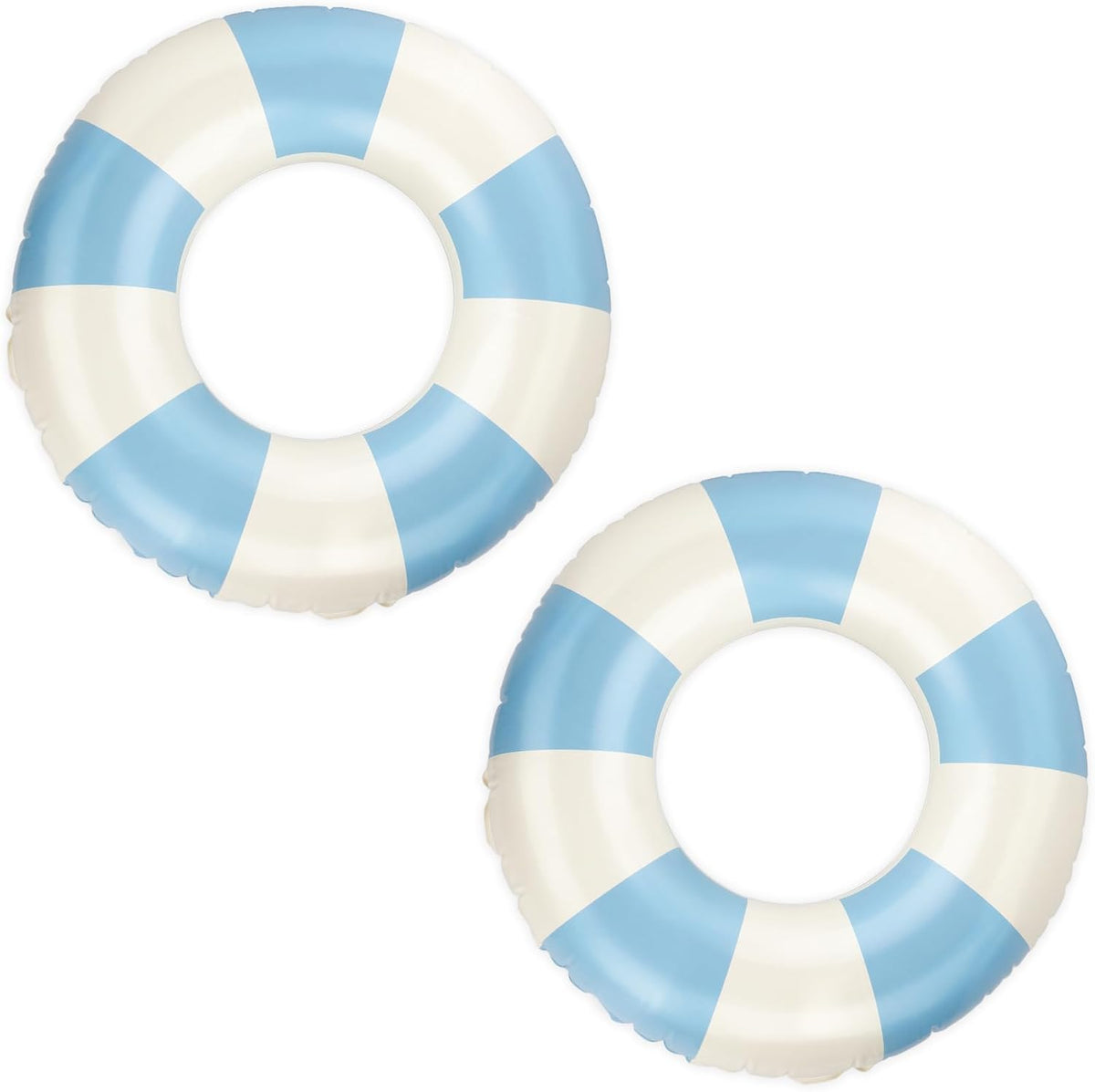 Rugwioyu blue striped inflatable pool tube front view