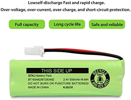 Side view of the QTKJ phone handset battery pack showing cell construction