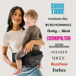 Black strapless waist support baby carrier featuring an anti slip memory foam seat.