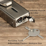 Portable leather cigar travel kit with handy hanging rope design for travel.