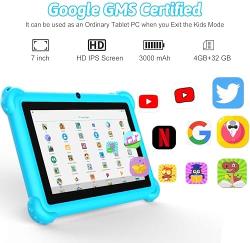 Side profile of Aheadthink tablet with built-in kickstand