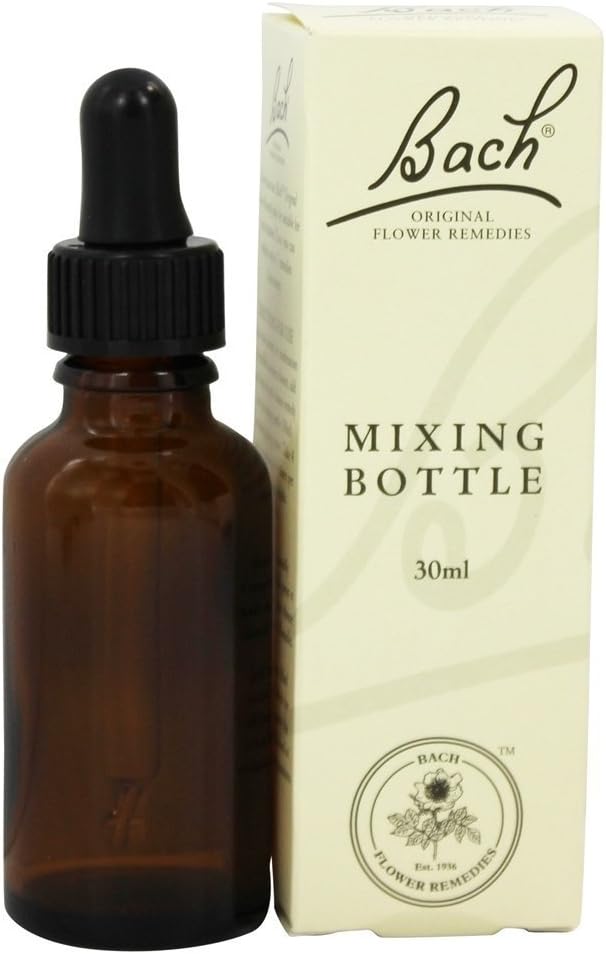 Bach Bach Flower Remedies Mixing Bottle 30 Milliliters front view showing amber glass dropper bottle