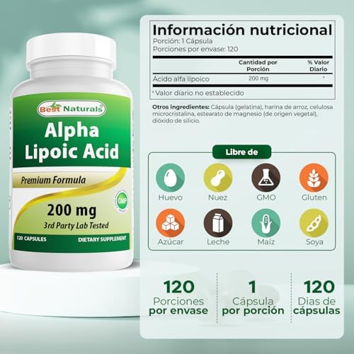 Authentic USA imported Best Naturals Alpha Lipoic Acid bottle