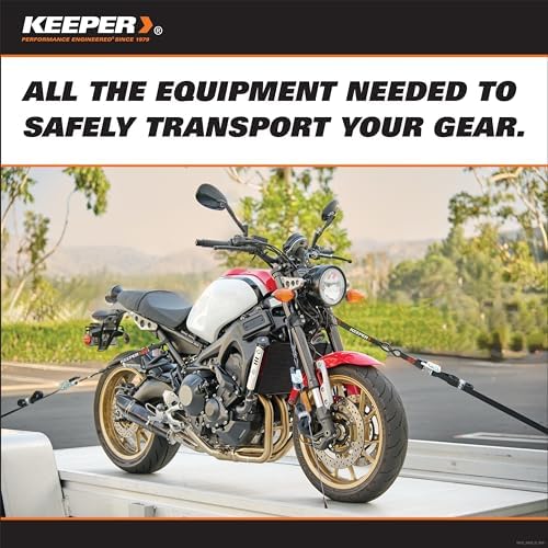 Keeper motorcycle tie down kit set components