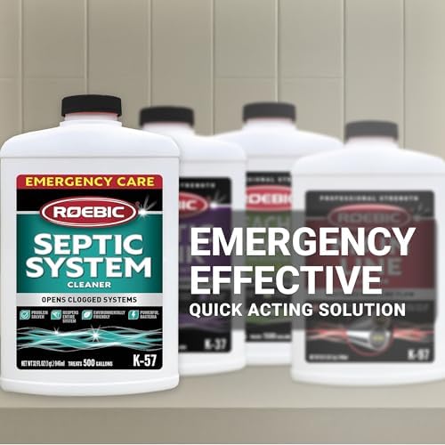 Authentic imported Roebic K-57 septic solution for residential plumbing maintenance.