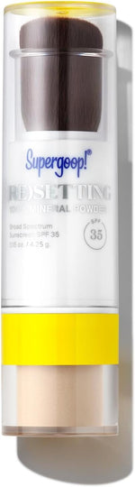 Supergoop! (Re) setting Face Powder SPF 35 - Broad Spectrum Mineral Sunscreen - 0.15 oz - Shine Control, Matte Finishing, On-the-Go Sun Protection - Image 15