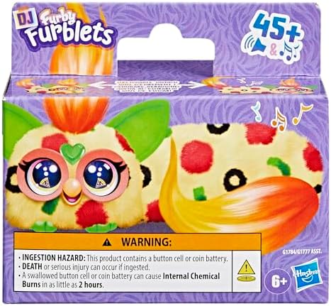 Furby DJ Furblets Pepp-Oh-Roni showing the stretchable body feature